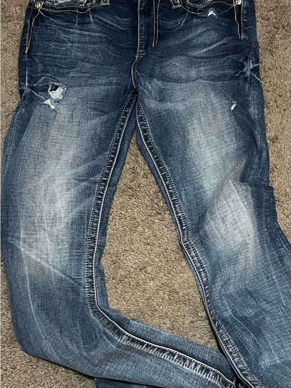 Miss Me Heaven Skinny Jeans in Dark Blue Wash